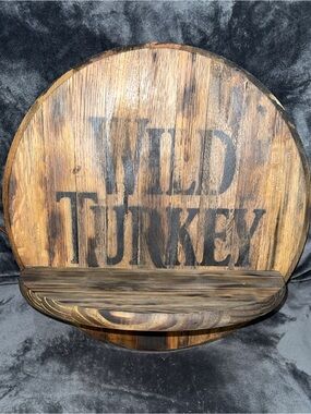Reclaimed Wild Turkey KY Bourbon Whiskey Lg Wood 21” Wall Shelf HEAVY Home Decor